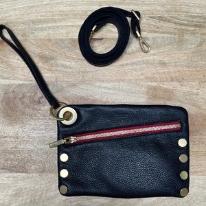 Hammitt Los Angeles Nash Crossbody Clutch Black Leather